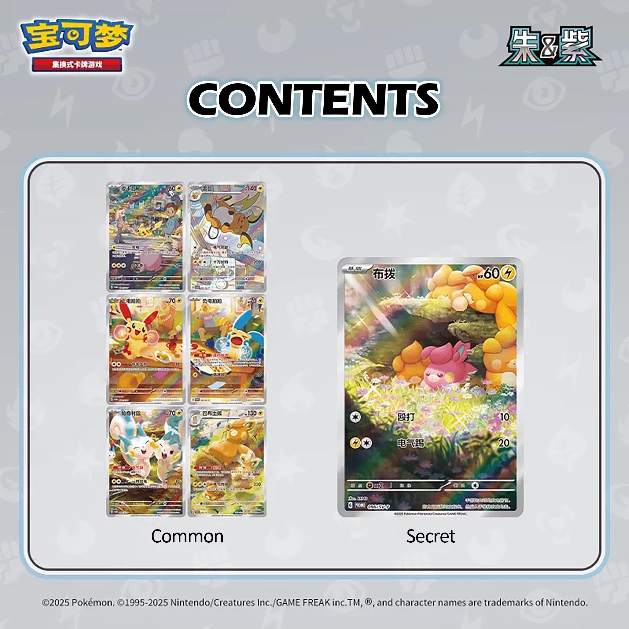 Pokémon TCG Simplified Chinese Electric Type Plush Toy Card Display Blind Box