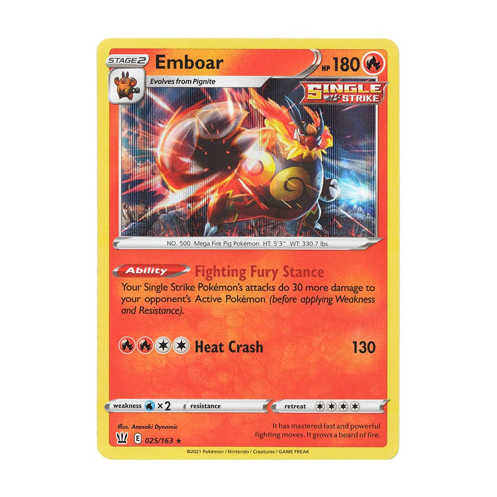 Battle Styles BST Emboar 025/163