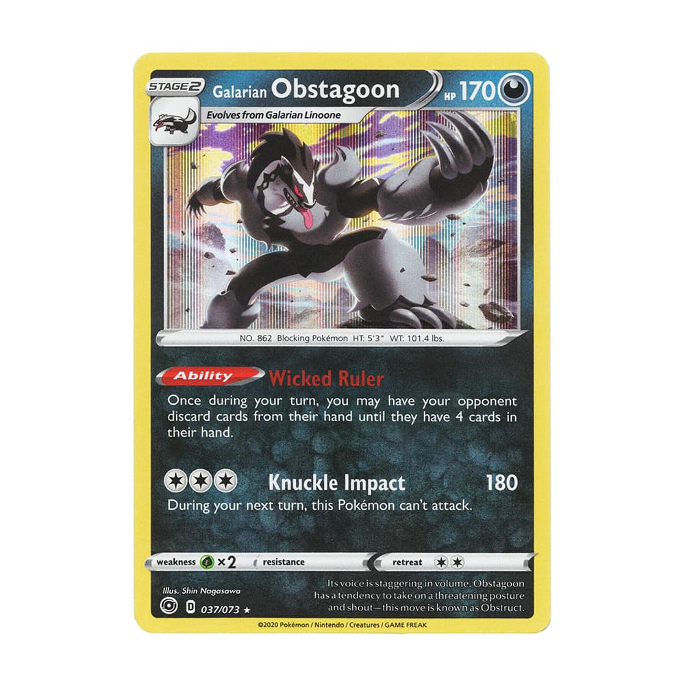 Champion's Path CPA Galarian Obstagoon 037/073